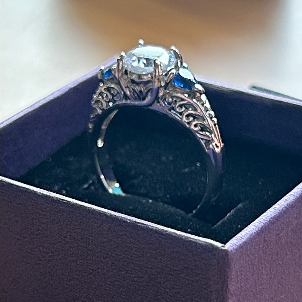 Silver and Blue Ring